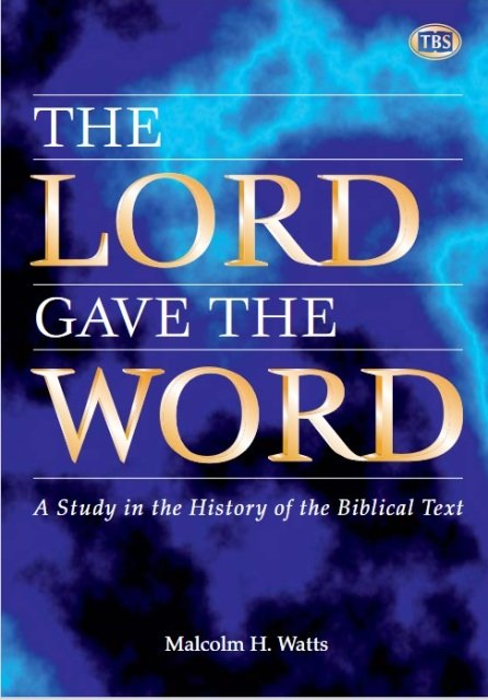 The Lord gave the Word (Englisch)